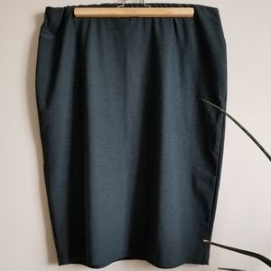 Dark Heather Green Pencil Skirt
